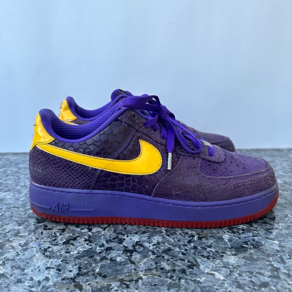 Nike Air Force 1 Low Premium Eddie Cruz. Size 12 Snake Skin “Lakers” West. main image 13